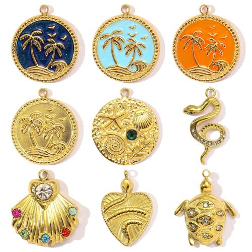 ステンレスのペンダント, 304ステンレススチール, 真空イオンプレーティング, 選択のための異なる形状 & DIY & エナメル & ライン石のある, 無色, 3パソコン/バッグ, 売り手 バッグ