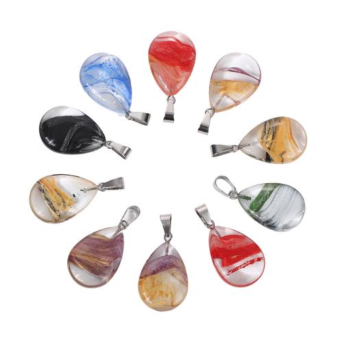 Pendentifs bijoux en cristal, avec fer, envoyé au hasard & DIY, plus de couleurs à choisir, Vendu par PC