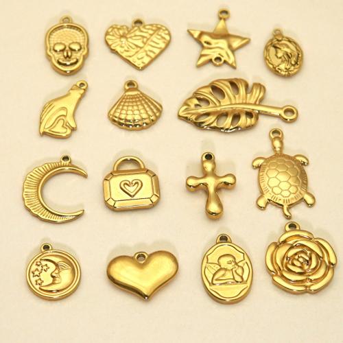 ステンレスのペンダント, 304ステンレススチール, 真空イオンプレーティング, 選択のための異なる形状 & DIY, 無色, 10パソコン/バッグ, 売り手 バッグ