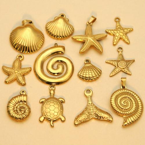 ステンレスのペンダント, 304ステンレススチール, 真空イオンプレーティング, 選択のための異なる形状 & DIY & ライン石のある, 無色, 10パソコン/バッグ, 売り手 バッグ