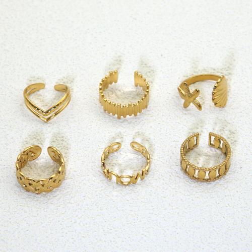 Anillos de Acero Inoxidable, acero inoxidable 304, Recubrimiento iónico al vacío, Ajustable & Joyería & diferentes estilos para la opción & para mujer, más colores para la opción, Vendido por UD