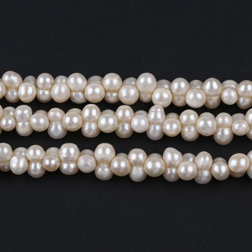 Perles nacres baroques de culture d'eau douce , perle d'eau douce cultivée, DIY, blanc, About：8-10MM, Vendu par brin