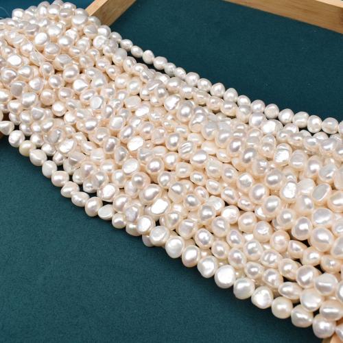 Perles nacres baroques de culture d'eau douce , perle d'eau douce cultivée, DIY, blanc, About：10-11mm cm, Vendu par brin[