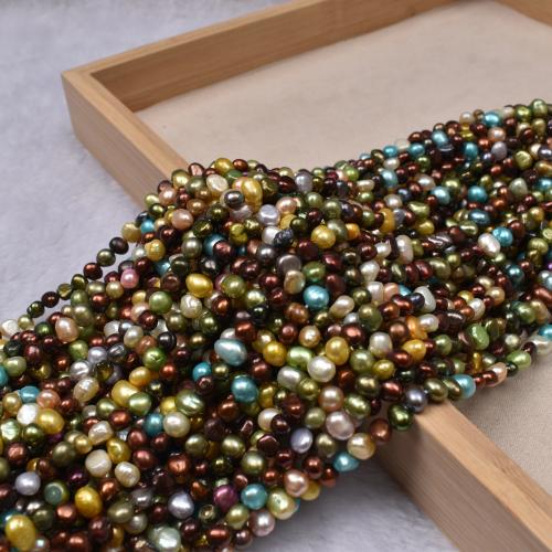 Perles nacres baroques de culture d'eau douce , perle d'eau douce cultivée, teints & DIY, couleurs mélangées, About：7-8mm, Vendu par brin[