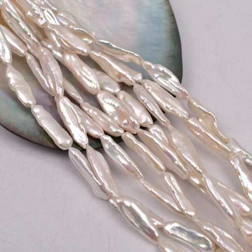 Perles de nacre de culture d'eau douce Biwa, perle d'eau douce cultivée, Pipa, DIY, blanc cm, Vendu par brin