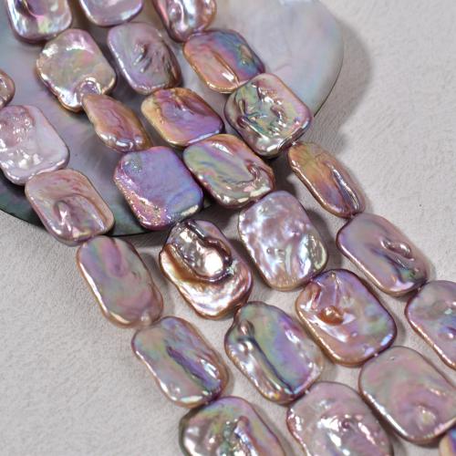 Perles nacres baroques de culture d'eau douce , perle d'eau douce cultivée, rectangle, DIY, violet, About：17-25mm, Vendu par brin[