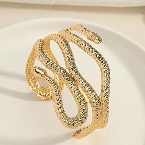 Zink Legierung Stulpe-Armband, Zinklegierung, Schlange, plattiert, Modeschmuck & für Frau & hohl, keine, verkauft von PC