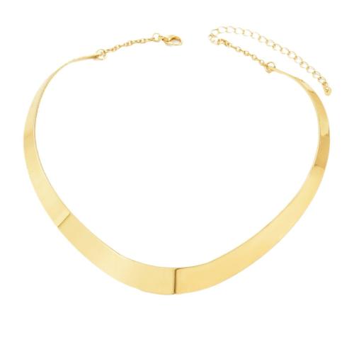 Collier de vetement, alliage de zinc, bijoux de mode & pour femme, doré, Vendu par PC[