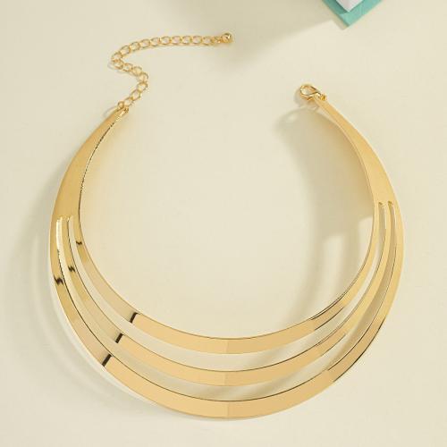 Collier de vetement, alliage de zinc, bijoux de mode & pour femme & creux, doré, Vendu par PC[