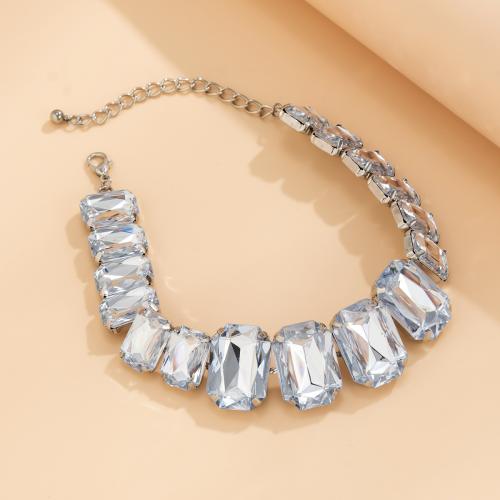 Fashion Iron Necklace & for woman & with rhinestone 