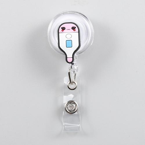 plastique ABS Titulaire du badge, unisexe & rétractable & modèles différents pour le choix Vendu par PC