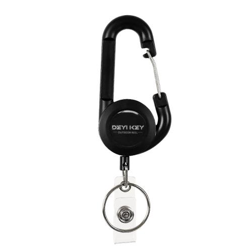 plastique Titulaire du badge, unisexe & rétractable, noire Vendu par PC