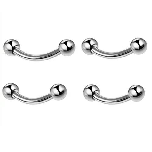 Acier inoxydable 304 barbell courbé de piercing, unisexe & normes différentes pour le choix, couleur originale, Vendu par PC[