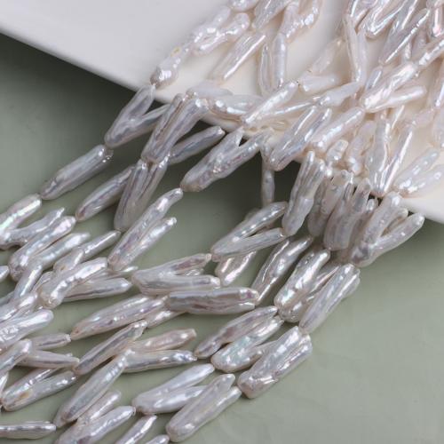 Perles de nacre de culture d'eau douce Biwa, perle d'eau douce cultivée, Pipa, DIY, blanc cm, Vendu par brin