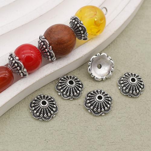 Zinc Alloy Bead Caps, silver color plated, DIY, silver color, 10mm Approx 1.5mm 