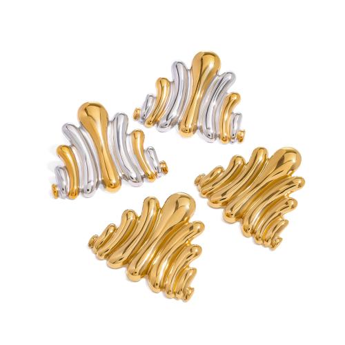 Boucle en acier inoxydable, Acier inoxydable 304, Placage, bijoux de mode & pour femme, plus de couleurs à choisir, Vendu par paire