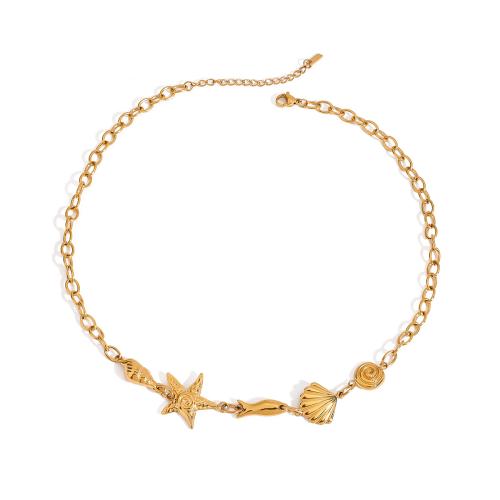 ステンレス鋼のジュエリーネックレス, 304ステンレススチール, 18Kゴールドメッキ, ファッションジュエリー & 異なるスタイルを選択 & 女性用, 売り手 パソコン