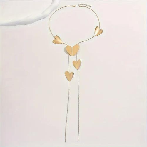 Iron Sweater Chain Necklace, plated, fashion jewelry & for woman 