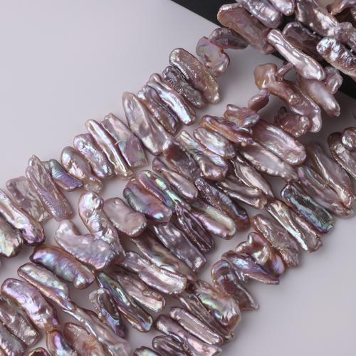 Perles de nacre de culture d'eau douce Biwa, perle d'eau douce cultivée, Pipa, DIY, rose pourpre, About：23-30MM, Vendu par brin