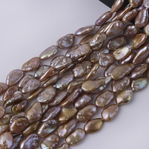 Perles nacres baroques de culture d'eau douce , perle d'eau douce cultivée, DIY, Or, About：17-18MM cm, Vendu par brin