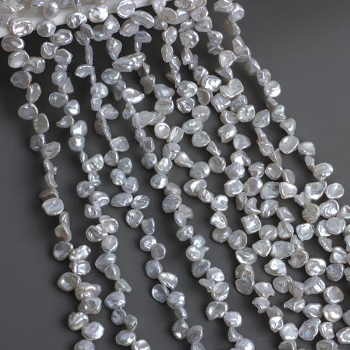 Perles nacres baroques de culture d'eau douce , perle d'eau douce cultivée, Pétales, DIY, blanc, About：6-7mm cm, Vendu par brin