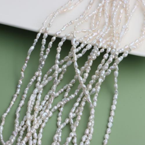 Perles nacres baroques de culture d'eau douce , perle d'eau douce cultivée, Irrégulière, DIY, blanc, About：4-5mm cm, Vendu par brin