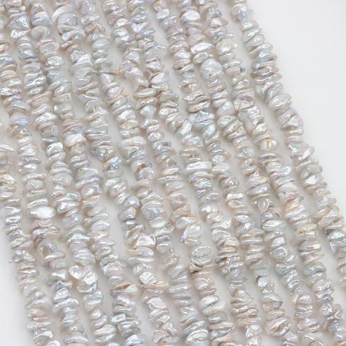 Perles nacres baroques de culture d'eau douce , perle d'eau douce cultivée, DIY, blanc, About：8-9mm cm, Vendu par brin