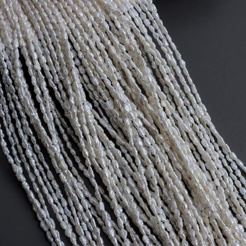 Perles nacres baroques de culture d'eau douce , perle d'eau douce cultivée, Irrégulière, DIY, blanc, About：2-3MM cm, Vendu par brin