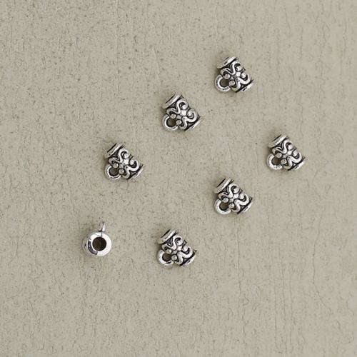 Perles de Bail en alliage de zinc , Placage de couleur argentée, DIY, argent Environ 2mm, Vendu par PC