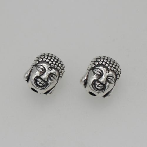 Zinklegierung Schmuckperlen, Buddha, plattiert, DIY, keine, 10x9mm, Bohrung:ca. 2mm, verkauft von PC