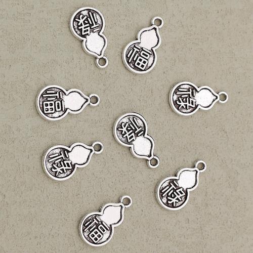 Bijoux pendentifs en Zinc alliage , alliage de zinc, calebasse, Placage de couleur argentée, DIY, argent Environ 2mm, Vendu par PC