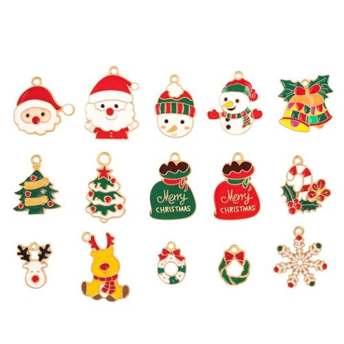 Zinc Alloy Christmas Pendants, Christmas Design & DIY & enamel 