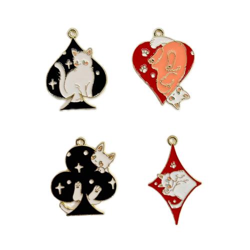 Zinc Alloy Enamel Pendants, gold color plated & DIY Approx 