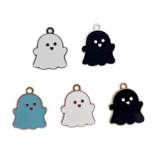 Zinc Alloy Enamel Pendants, Ghost, plated, DIY Approx 