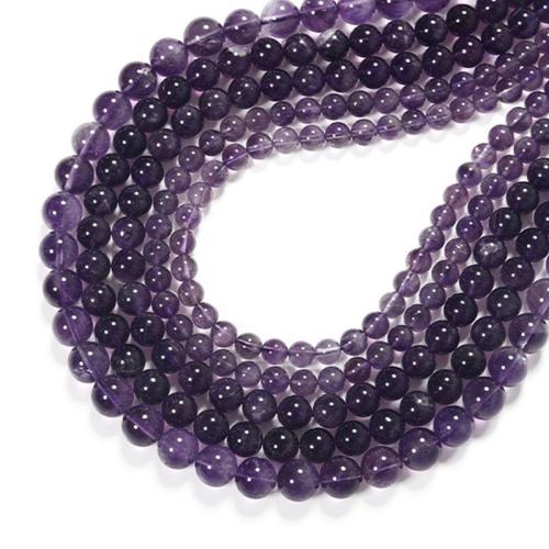 Perles améthystes Naturelles, améthyste, Rond, DIY & normes différentes pour le choix, violet Environ 38 cm, Vendu par brin