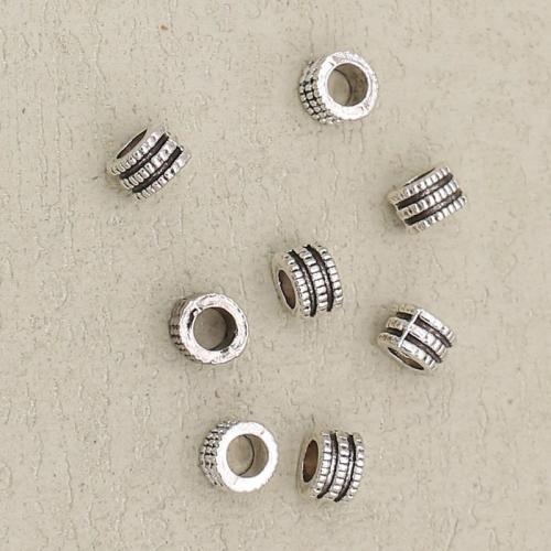 Perles intercalaires en alliage de zinc, Placage de couleur argentée, DIY, argent Environ 4mm, Vendu par PC[