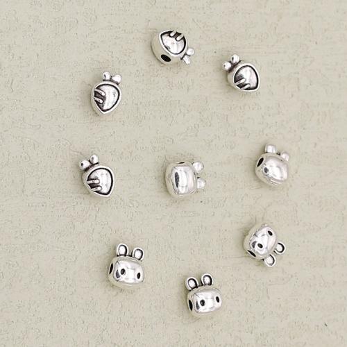 Zinklegierung Schmuckperlen, silberfarben plattiert, DIY & verschiedene Muster für Wahl, Silberfarbe, verkauft von PC