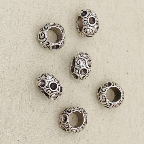 Zinklegierung Schmuckperlen, silberfarben plattiert, DIY, Silberfarbe, 11x7mm, Bohrung:ca. 5mm, verkauft von PC
