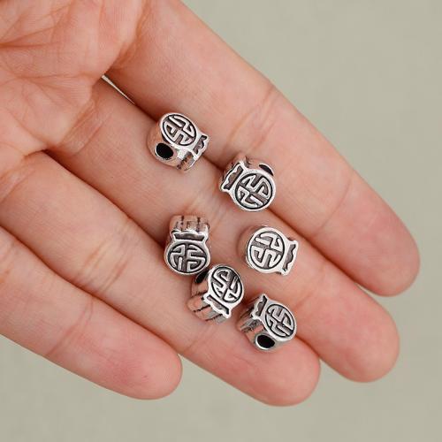 Zinklegierung Schmuckperlen, silberfarben plattiert, DIY, Silberfarbe, 10x8x5mm, Bohrung:ca. 2mm, verkauft von PC