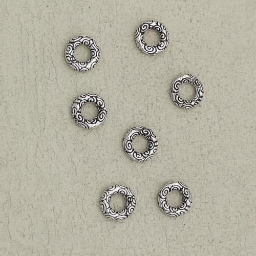 Zinklegierung Schmuckperlen, silberfarben plattiert, DIY, Silberfarbe, 8mm, Bohrung:ca. 4mm, verkauft von PC