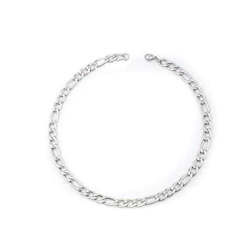 Titanium Steel Necklace, polished, Unisex original color 