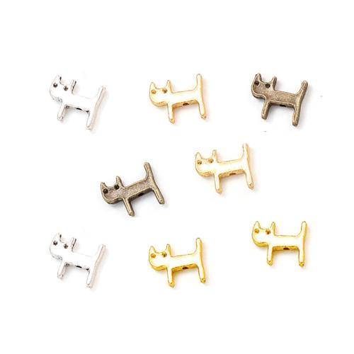 Perles animaux en alliage de zinc, chat, Placage, DIY, plus de couleurs à choisir Environ Vendu par sac
