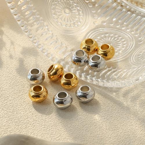Stainless Steel Beads, 304 Stainless Steel, Flat Round, plated, DIY 