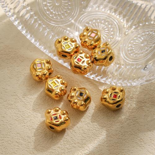Stainless Steel Beads, 304 Stainless Steel, Claw, gold color plated, DIY & enamel 
