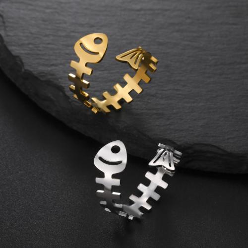 Anillos de Acero Inoxidable, acero inoxidable 304, Espina de pescado, chapado, para mujer, más colores para la opción, Vendido por UD