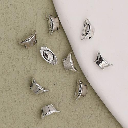 Zinklegierung Schmuckperlen, Barren, silberfarben plattiert, DIY, Silberfarbe, 9x5mm, Bohrung:ca. 2mm, verkauft von PC