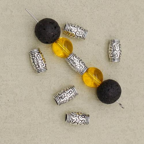 Perles tubes en alliage de zinc, Placage de couleur argentée, DIY, argent Environ 3.5mm, Vendu par PC[