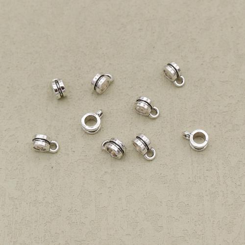 Perles de Bail en alliage de zinc , Placage de couleur argentée, DIY, argent, 9mm Environ 3mm, Vendu par PC