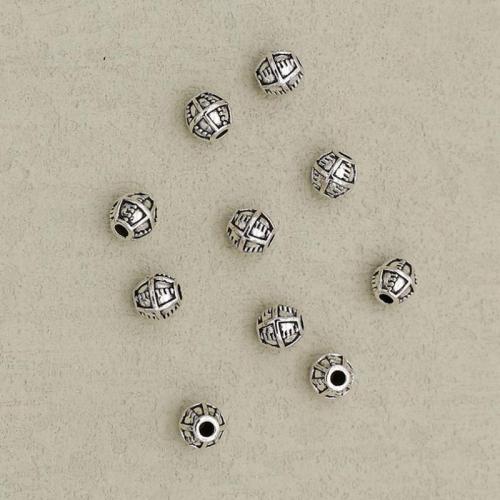 Zinklegierung Schmuckperlen, silberfarben plattiert, DIY, Silberfarbe, 7x6.5mm, Bohrung:ca. 2mm, verkauft von PC