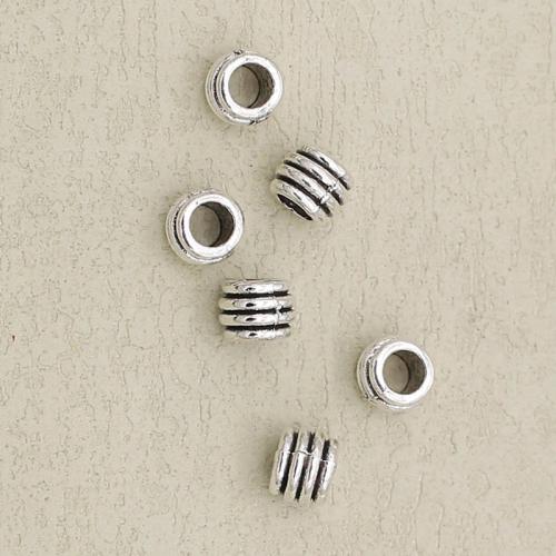 Perles intercalaires en alliage de zinc, Placage de couleur argentée, DIY, argent Environ 4mm, Vendu par PC[